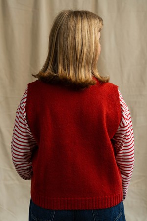 Button Up Vest | Red from ROVE