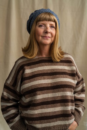 Womens Wool Beret | Cornflower Marl from ROVE