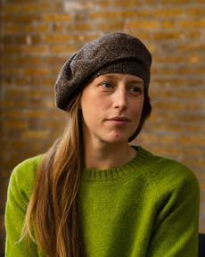 Womens Wool Beret | Coffee Marl via ROVE