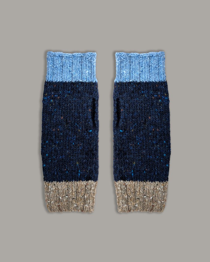 Donegal Wrist Warmers | Navy Fleck from ROVE