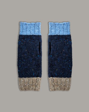 Donegal Wrist Warmers | Navy Fleck from ROVE