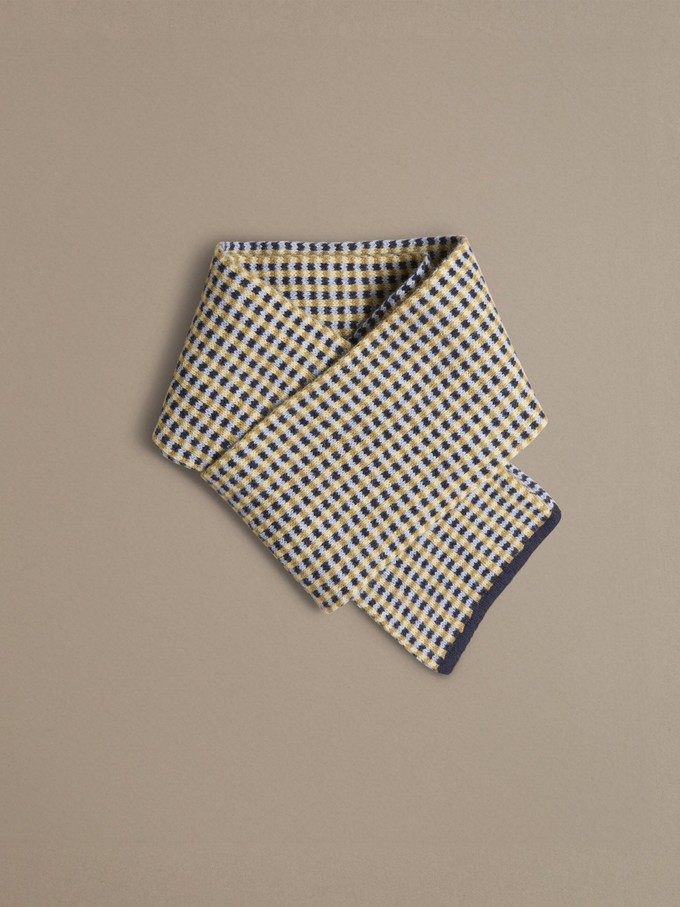 Small Check Scarf | Navy from ROVE