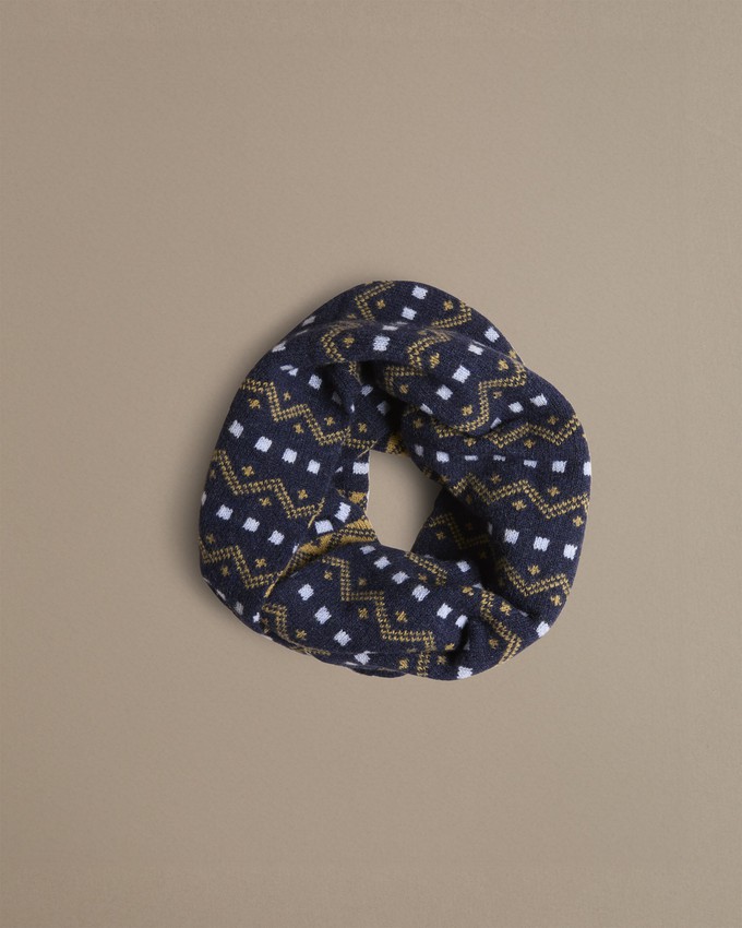 Isle Line Circle Scarf | Navy from ROVE