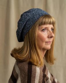 Womens Wool Beret | Cornflower Marl via ROVE