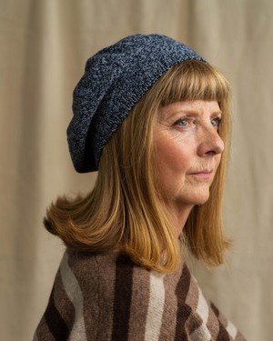 Womens Wool Beret | Cornflower Marl from ROVE