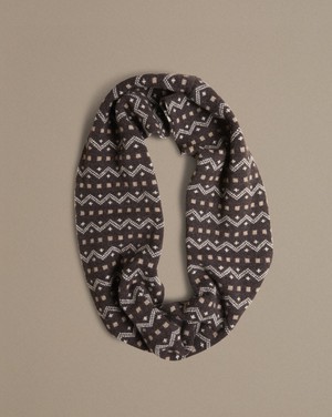 Isle Line Circle Scarf | Dark Brown from ROVE