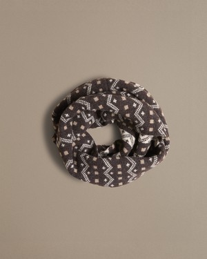 Isle Line Circle Scarf | Dark Brown from ROVE