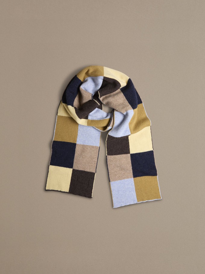 Chequerboard Scarf | Navy from ROVE