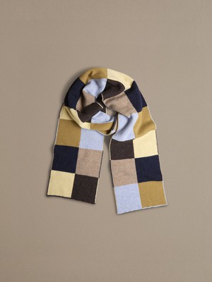 Chequerboard Scarf | Navy from ROVE