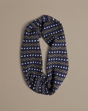 Isle Line Circle Scarf | Navy from ROVE