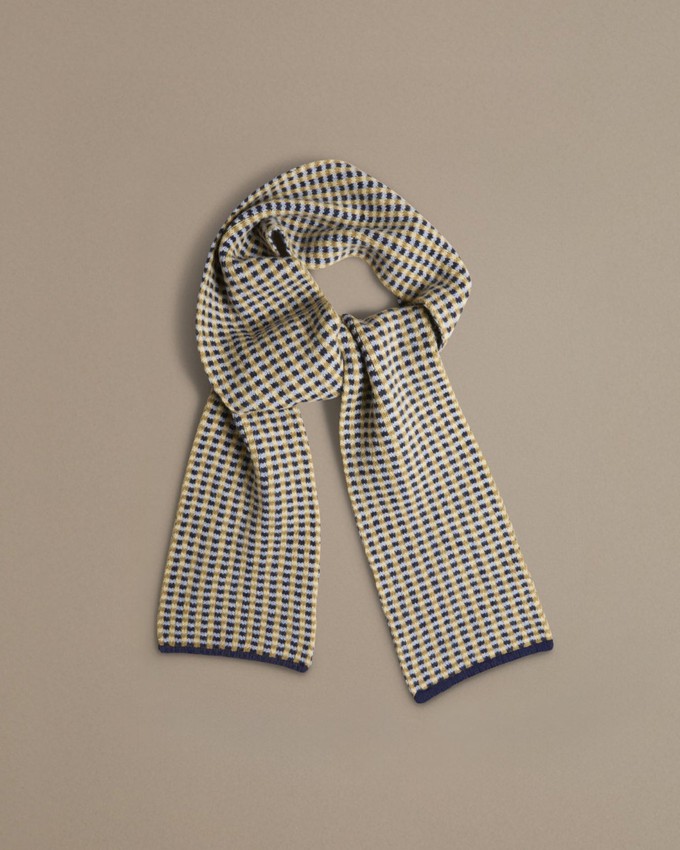 Small Check Scarf | Navy from ROVE