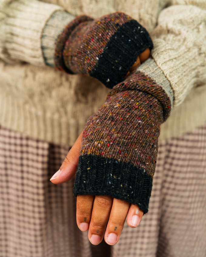 Donegal Wrist Warmers | Ruby Dusk from ROVE