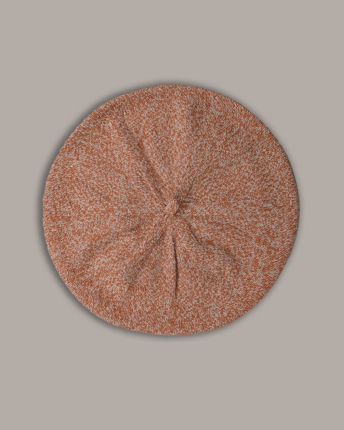 Womens Wool Beret | Apricot Marl from ROVE