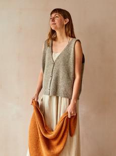 Button Up Vest | Mushroom Marl via ROVE