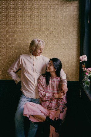 Limited Edition Marie Gather Neck A-Line Blouse, Pink Check Deadstock Cloth from Saywood.