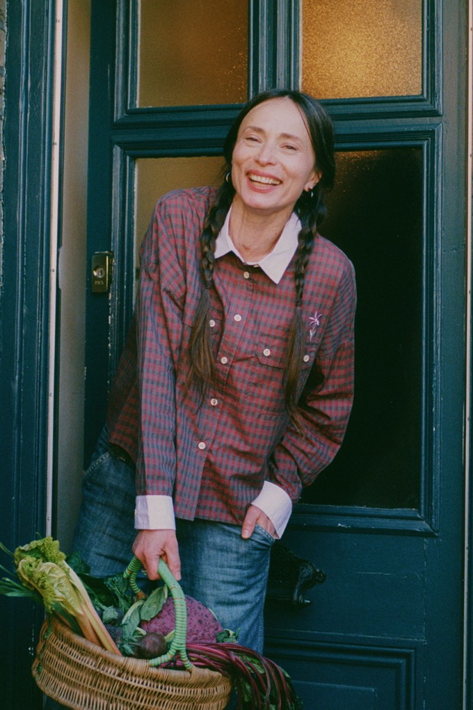 Jules Utility Shirt, Red Check Cotton from Saywood.