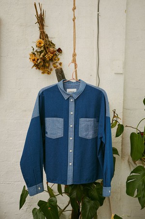 Lela Patch Pocket Shirt, Japanese Denim from Saywood.