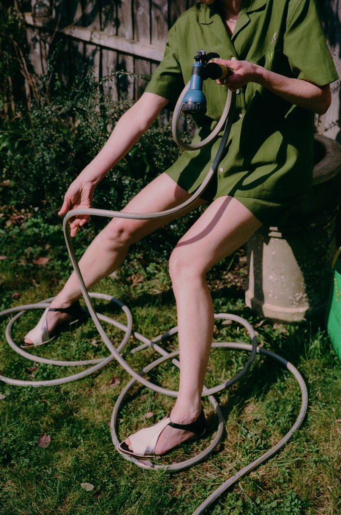 Bessie A-Line Shorts, Rich Olive Green from Saywood.