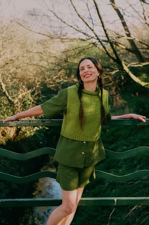 Bessie A-Line Shorts, Rich Olive Green from Saywood.