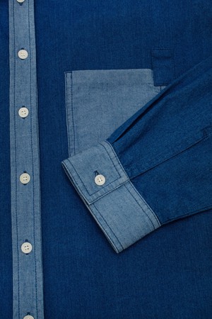 Lela Patch Pocket Shirt, Japanese Denim from Saywood.