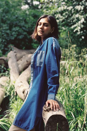 Etta Oversized Shirtdress, Japanese Denim Cotton from Saywood.