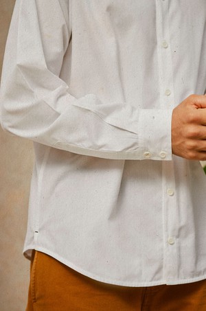 Mens Eddy Classic White Shirt, Cotton Bamboo from Saywood.