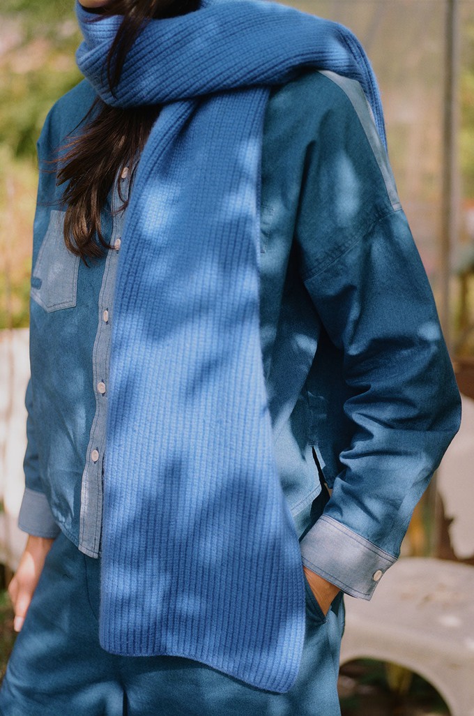 Lela Patch Pocket Shirt, Japanese Denim from Saywood.