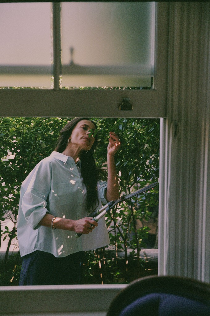 Lela Colourblock Shirt, Pastel Green/ Blue Cotton from Saywood.
