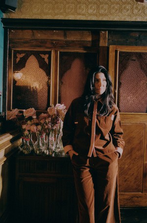 Lela Boxy Shirt, Caramel Organic Cotton Corduroy from Saywood.