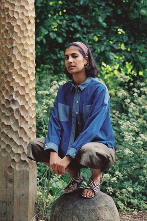 Lela Patch Pocket Shirt, Japanese Denim from Saywood.