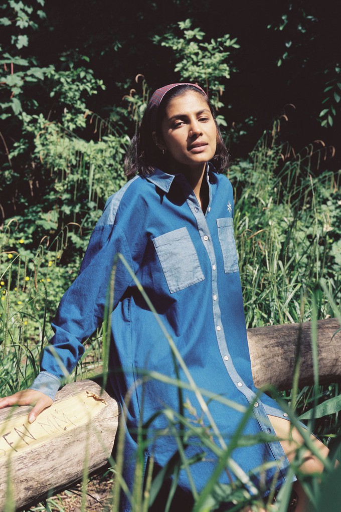 Etta Oversized Shirtdress, Japanese Denim Cotton from Saywood.