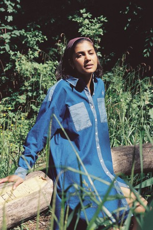 Etta Oversized Shirtdress, Japanese Denim Cotton from Saywood.