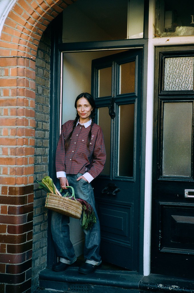 Jules Utility Shirt, Red Check Cotton from Saywood.