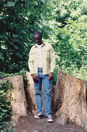 Limited Edition Mens Eddy Utility Shirt, Khaki Cotton from Saywood.