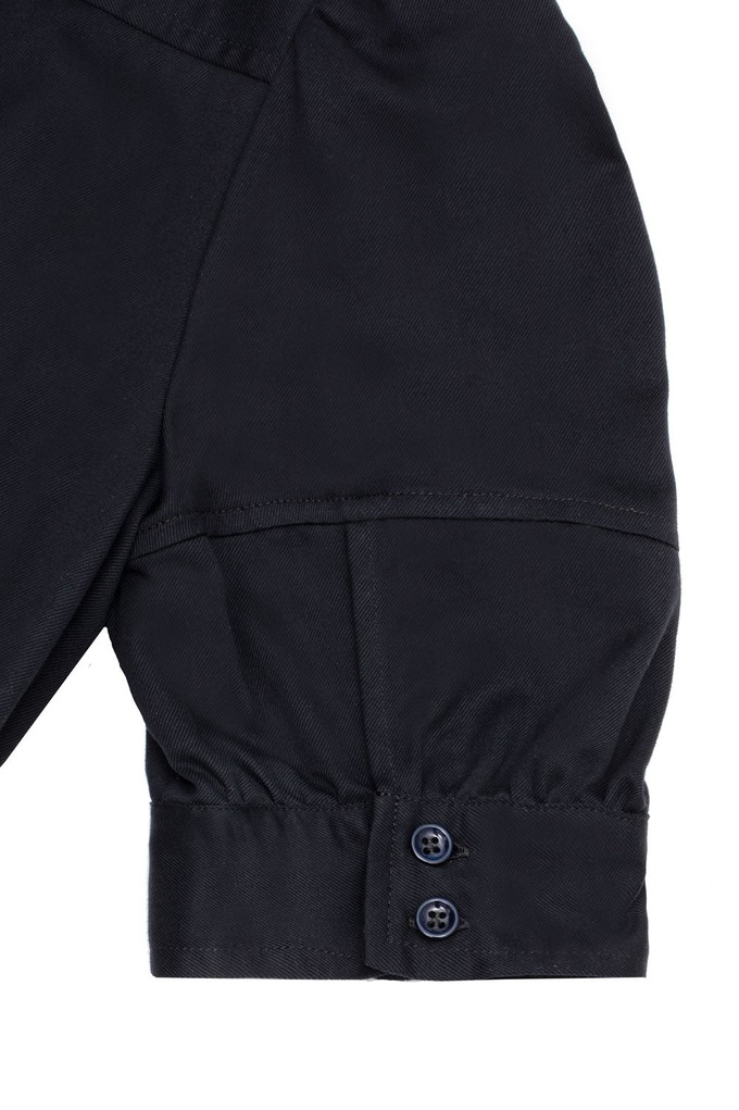 Rosa Puff Sleeve Shirtdress, Black Japanese Denim from Saywood.