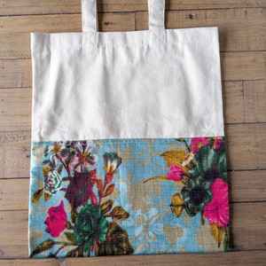Half sari, half cotton tote bag, ethically handmade in India from Shakti.ism