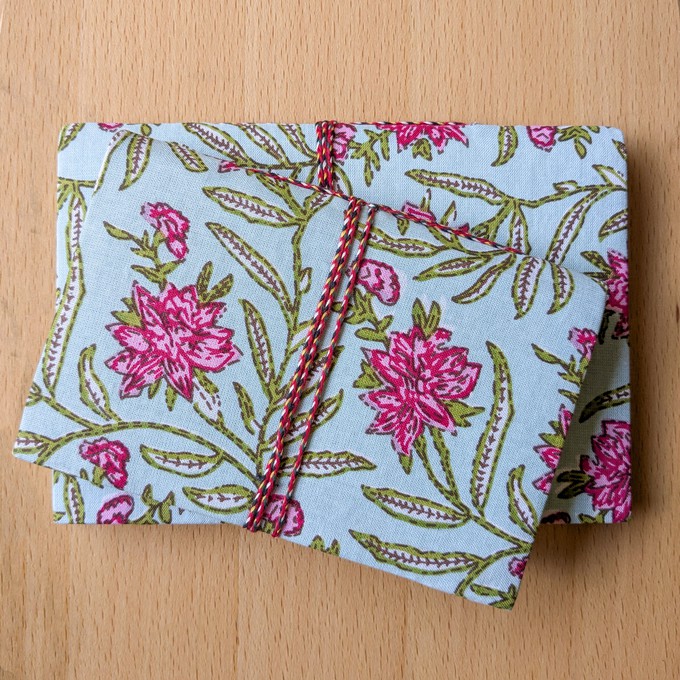 Eco Friendly Cotton Fabric Journals (5 x 7 in), Fair Trade Stationery Ethically Handmade in India from Shakti.ism