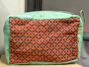 Large colourful upcycled sari box pouches from Shakti.ism