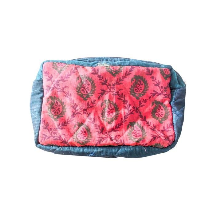 Large colourful upcycled sari box pouches from Shakti.ism