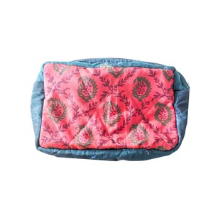 Large colourful upcycled sari box pouches from Shakti.ism