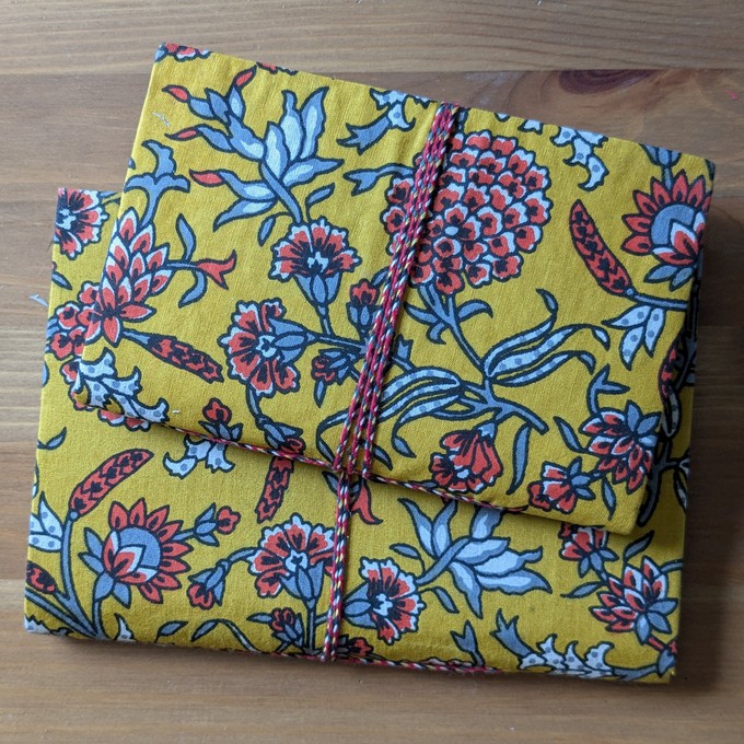 Eco Friendly Cotton Fabric Journals (5 x 7 in), Fair Trade Stationery Ethically Handmade in India from Shakti.ism