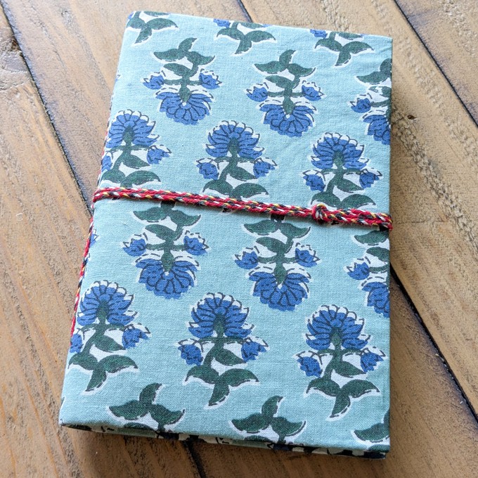 Eco Friendly Cotton Fabric Journals (5 x 7 in), Fair Trade Stationery Ethically Handmade in India from Shakti.ism