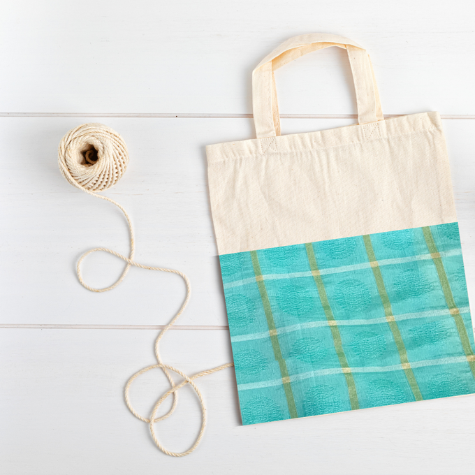 Half sari, half cotton tote bag, ethically handmade in India from Shakti.ism