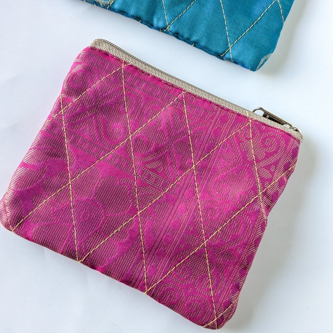 Upcycled Sari Coin Purses: Fair Trade Colourful Quilted Pouches from Shakti.ism