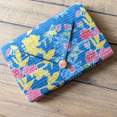 Eco Friendly Upcycled Fabric Journals with Elastic Flap Close, Fair Trade Stationery Ethically Handmade in India via Shakti.ism