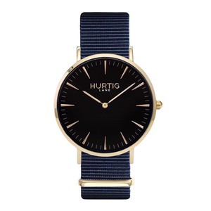 Montezuma Nylon Watch Gold, Black & Ocean Blue from Shop Like You Give a Damn