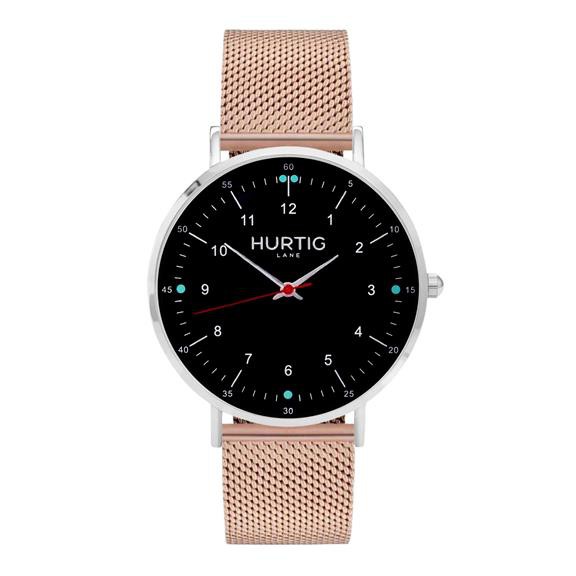 Moderna Steel Watch Silver, Black & Rose Gold from Shop Like You Give a Damn