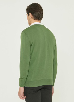 Knitted V-Neck Green from Shop Like You Give a Damn