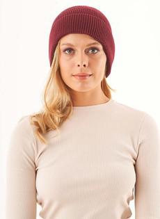 Unisex Beanie Organic Cotton Bordeaux via Shop Like You Give a Damn