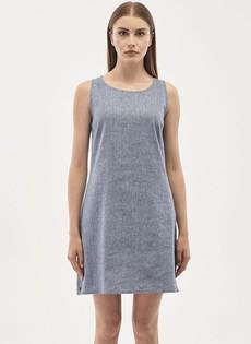 Denim Look Linen Mix Dress via Shop Like You Give a Damn